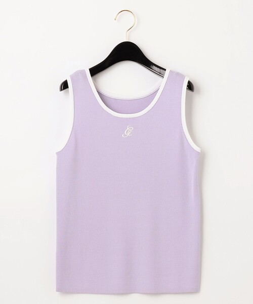 GRACE CLASS(グレースクラス)の「ロゴニットノースリーブ(タンクトップ・レディース・ラベンダー/ホワイト・36)」の12枚目の写真