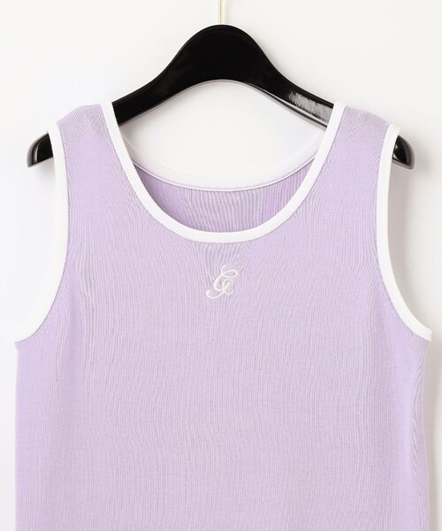 GRACE CLASS(グレースクラス)の「ロゴニットノースリーブ(タンクトップ・レディース・ラベンダー/ホワイト・36)」の13枚目の写真