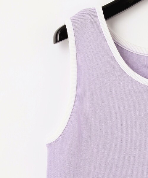 GRACE CLASS(グレースクラス)の「ロゴニットノースリーブ(タンクトップ・レディース・ラベンダー/ホワイト・36)」の14枚目の写真