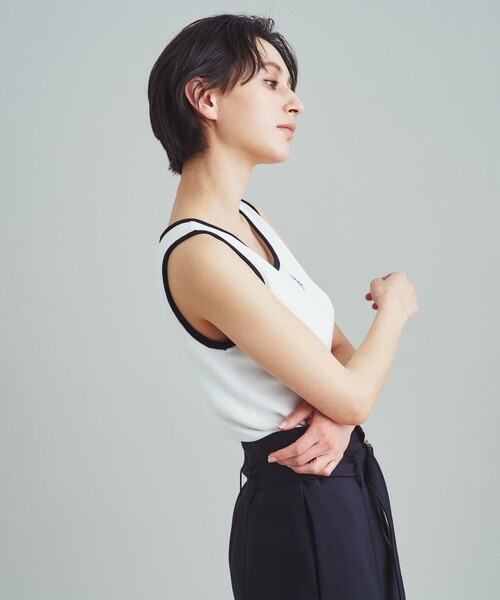 GRACE CLASS(グレースクラス)の「ロゴニットノースリーブ(タンクトップ・レディース・ラベンダー/ホワイト・36)」の17枚目の写真