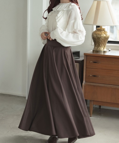 Ambre Ciel(アンブルシエル)の「楊柳フリルブラウス/【WEB/EC限定商品】(シャツ/ブラウス・レディース・ライトベージュ/ブラック/オフホワイト・FREE)」の6枚目の写真