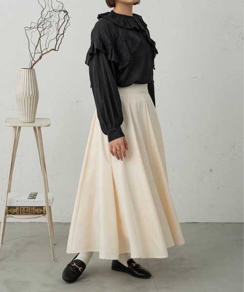 Ambre Ciel(アンブルシエル)の「楊柳フリルブラウス/【WEB/EC限定商品】(シャツ/ブラウス・レディース・ライトベージュ/ブラック/オフホワイト・FREE)」の18枚目の写真