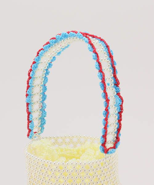 Casselini（キャセリーニ）の「【Casselini/キャセリーニ】 クロシェビーズバッグ（クラッチバッグ・レディース・アイボリー/レッド・FREE）」の10枚目の写真