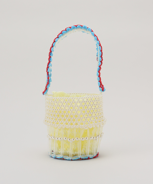 Casselini（キャセリーニ）の「【Casselini/キャセリーニ】 クロシェビーズバッグ（クラッチバッグ・レディース・アイボリー/レッド・FREE）」の11枚目の写真