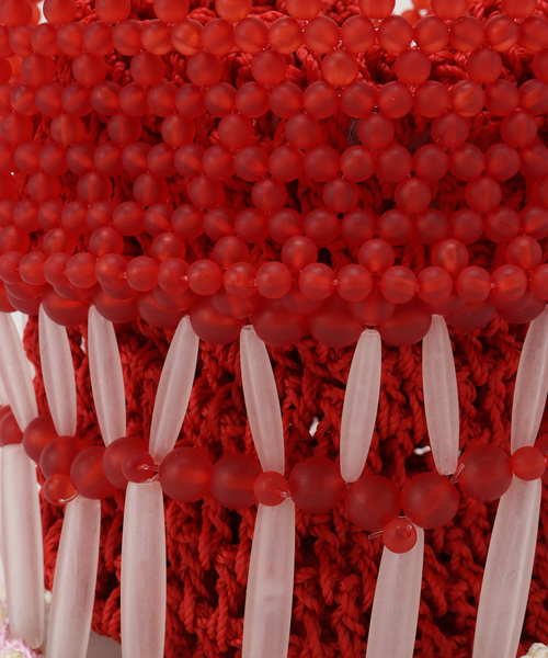 Casselini（キャセリーニ）の「【Casselini/キャセリーニ】 クロシェビーズバッグ（クラッチバッグ・レディース・アイボリー/レッド・FREE）」の19枚目の写真