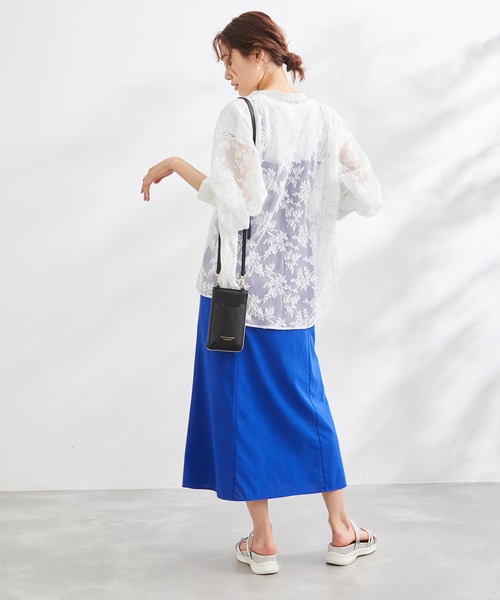 ROPE' PICNIC（ロペピクニック）の「洗える/リンクコーデ/レースライトシャツ（シャツ/ブラウス・レディース・ブラック/オフホワイト・38）」の13枚目の写真