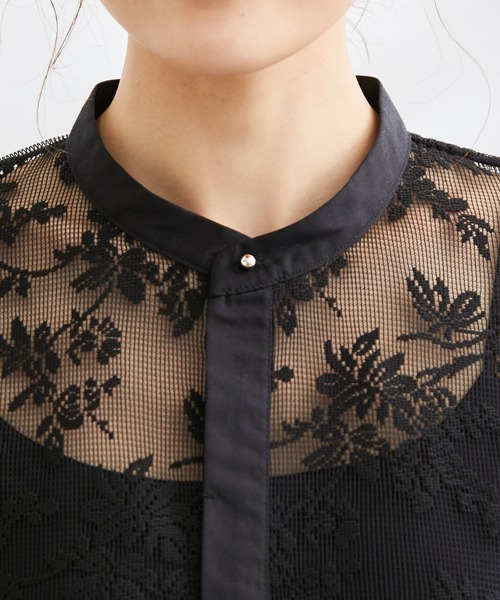 ROPE' PICNIC（ロペピクニック）の「洗える/リンクコーデ/レースライトシャツ（シャツ/ブラウス・レディース・ブラック/オフホワイト・38）」の19枚目の写真