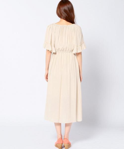 Another Edition（アナザーエディション）の「CRXデシンタックワンピース/CRX  デシン タック  OP（ワンピース・レディース・ベージュ/ライトブルー・フリー）」の5枚目の写真