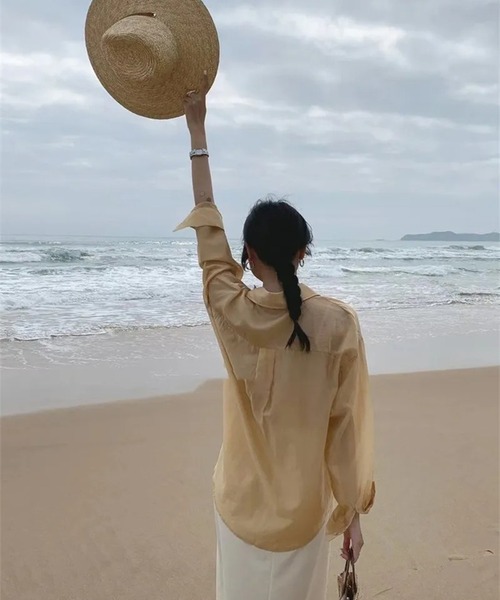 ルネ♡シアーブラウス leune（ルネ）の「シアーシャツ（シャツ/ブラウス）」 - WEAR