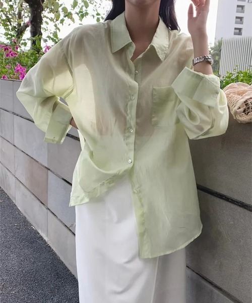 ルネ♡シアーブラウス leune（ルネ）の「シアーシャツ（シャツ/ブラウス）」 - WEAR