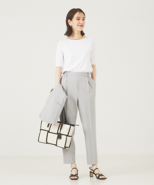 abahouse mavie(アバハウスマヴィ)の「5分袖プルオーバー(Tシャツ/カットソー・レディース・ホワイト/ブラック・38/40)」の8枚目の写真