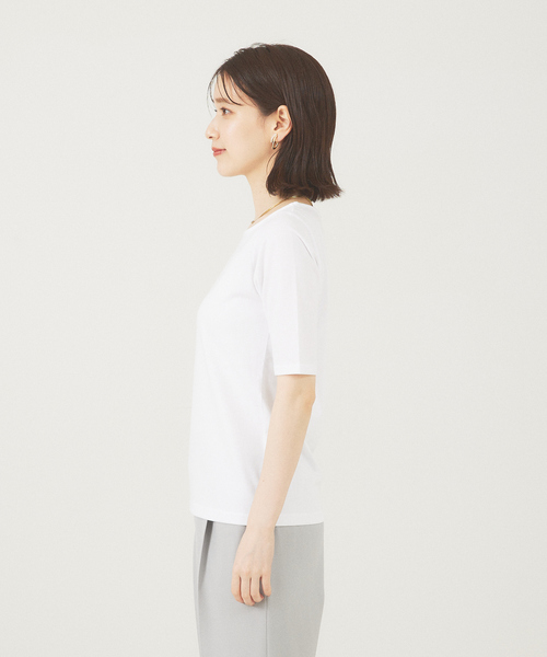 abahouse mavie(アバハウスマヴィ)の「5分袖プルオーバー(Tシャツ/カットソー・レディース・ホワイト/ブラック・38/40)」の16枚目の写真