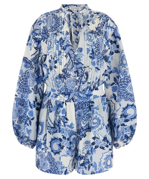 Guess(ゲス)の「Zaren Linen Romper(つなぎ/オールインワン・レディース・ブルー・SMALL/MEDIUM/X-SMALL)」の2枚目の写真