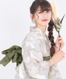 KYOETSU | 簡単着付け セパレート 浴衣 女の子 3点セット( セパレート浴衣 + 帯 + 下駄 )(浴衣)