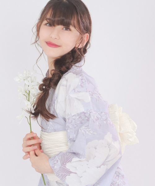 KYOETSU（キョウエツ）の「簡単着付け セパレート 浴衣 女の子 3点セット( セパレート浴衣 + 帯 + 下駄 )（浴衣・キッズ・ブルー系その他2/イエロー系その他2/ブルー系その他/パープル系その他/イエロー系その他/レッド系その他/ブラック系その他/ホワイト/その他1/その他2/その他3/その他5/その他8/その他6/その他4/その他7/その他14/その他15/その他12/その他13/その他17/その他18/その他19/その他16/その他20/その他11/その他10/その他9・140/150/130）」の13枚目の写真