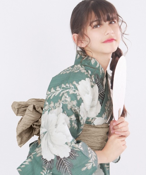 KYOETSU（キョウエツ）の「簡単着付け セパレート 浴衣 女の子 3点セット( セパレート浴衣 + 帯 + 下駄 )（浴衣・キッズ・ブルー系その他2/イエロー系その他2/ブルー系その他/パープル系その他/イエロー系その他/レッド系その他/ブラック系その他/ホワイト/その他1/その他2/その他3/その他5/その他8/その他6/その他4/その他7/その他14/その他15/その他12/その他13/その他17/その他18/その他19/その他16/その他20/その他11/その他10/その他9・140/150/130）」の14枚目の写真