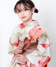 KYOETSU(キョウエツ)の簡単着付け セパレート 浴衣 女の子 3点セット( セパレート浴衣 + 帯 + 下駄 )(浴衣)