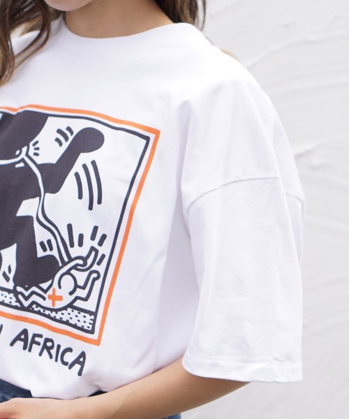 愛*ん様 80s キースヘリング　FREE SOUTH AFRICA Tシャツ 39fe0b85b46e21d9182fd03cb568a9