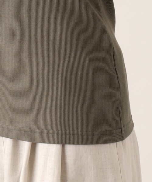 UNTITLED(アンタイトル)の「【コットン100%/洗える】テレコタンクトップ(タンクトップ・レディース・ブラック/オフホワイト/カーキ・44/48/00/02/04)」の10枚目の写真