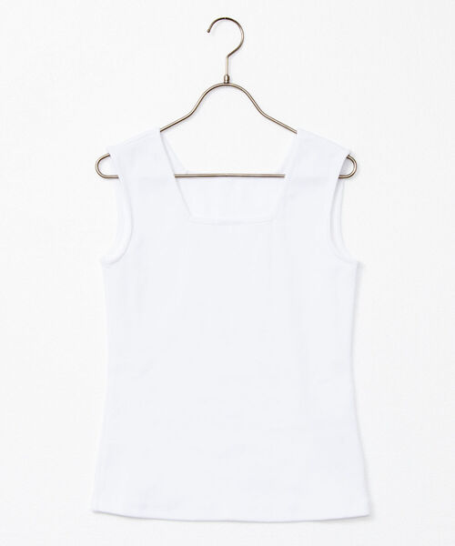 NOLLEY’S（ノーリーズ）の「リブタンクトップ（タンクトップ・レディース・キャメル/ネイビー/オフホワイト/ブラック・38）」の7枚目の写真