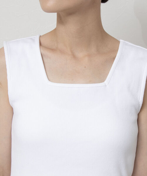 NOLLEY’S（ノーリーズ）の「リブタンクトップ（タンクトップ・レディース・キャメル/ネイビー/オフホワイト/ブラック・38）」の11枚目の写真