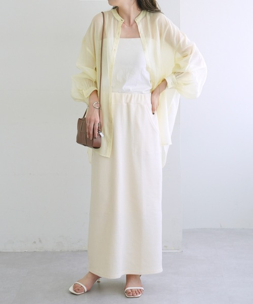 DISCOAT(ディスコート)の「【S~XLサイズ展開】ワッフルナロースカート《WEB限定》(スカート・レディース・アイボリー/ブラック/ブルー/オレンジ系その他2/ブラウン/グレイッシュベージュ/オレンジ・SMALL/MEDIUM/LARGE/X-LARGE)」の16枚目の写真