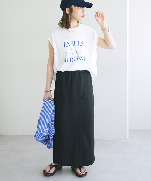 DISCOAT(ディスコート)の「【S~XLサイズ展開】ワッフルナロースカート《WEB限定》(スカート・レディース・アイボリー/ブラック/ブルー/オレンジ系その他2/ブラウン/グレイッシュベージュ/オレンジ・SMALL/MEDIUM/LARGE/X-LARGE)」の11枚目の写真