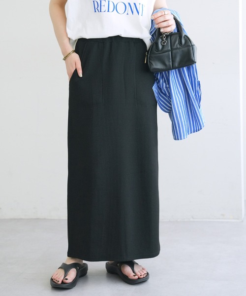 DISCOAT(ディスコート)の「【S~XLサイズ展開】ワッフルナロースカート《WEB限定》(スカート・レディース・アイボリー/ブラック/ブルー/オレンジ系その他2/ブラウン/グレイッシュベージュ/オレンジ・SMALL/MEDIUM/LARGE/X-LARGE)」の9枚目の写真