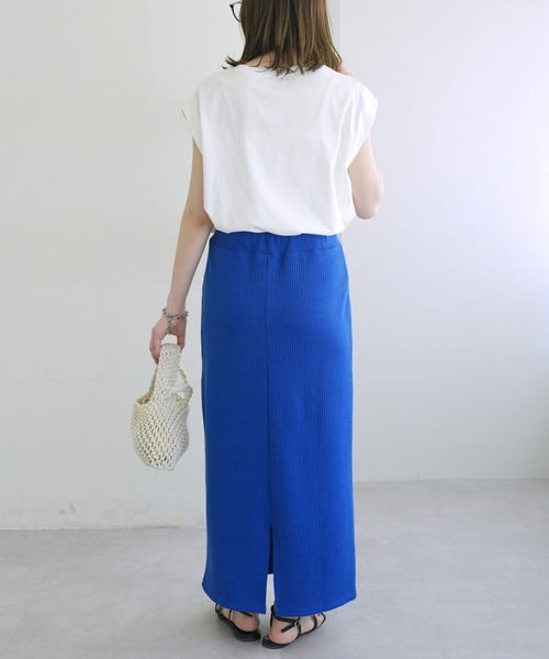 DISCOAT(ディスコート)の「【S~XLサイズ展開】ワッフルナロースカート《WEB限定》(スカート・レディース・アイボリー/ブラック/ブルー/オレンジ系その他2/ブラウン/グレイッシュベージュ/オレンジ・SMALL/MEDIUM/LARGE/X-LARGE)」の13枚目の写真