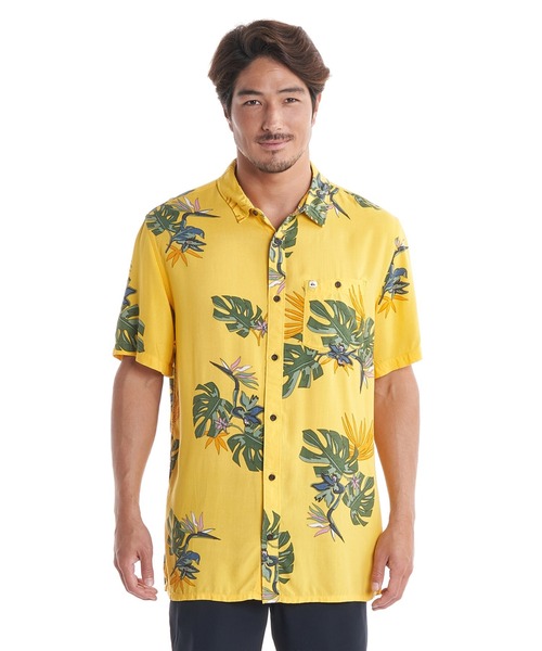 Quiksilver(クイックシルバー)の「THE FLORAL SS/クイックシルバー半袖総柄シャツ(シャツ/ブラウス・メンズ・ブラック/ホワイト/イエロー・MEDIUM/LARGE/X-LARGE/SMALL)」の3枚目の写真