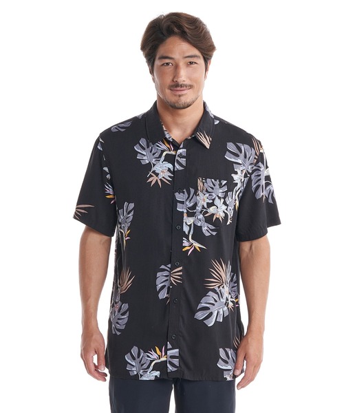 Quiksilver(クイックシルバー)の「THE FLORAL SS/クイックシルバー半袖総柄シャツ(シャツ/ブラウス・メンズ・ブラック/ホワイト/イエロー・MEDIUM/LARGE/X-LARGE/SMALL)」の2枚目の写真