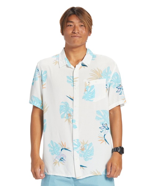 Quiksilver(クイックシルバー)の「THE FLORAL SS/クイックシルバー半袖総柄シャツ(シャツ/ブラウス・メンズ・ブラック/ホワイト/イエロー・MEDIUM/LARGE/X-LARGE/SMALL)」の5枚目の写真