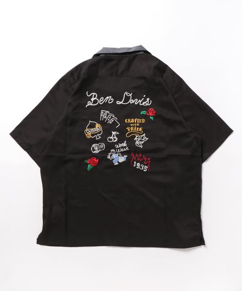 BEN DAVIS（ベンデイビス）の「【BEN DAVIS】タトゥーモチーフシャツ（シャツ/ブラウス・メンズ・ライム/ホワイト/ブラック・XL/L/M）」の4枚目の写真