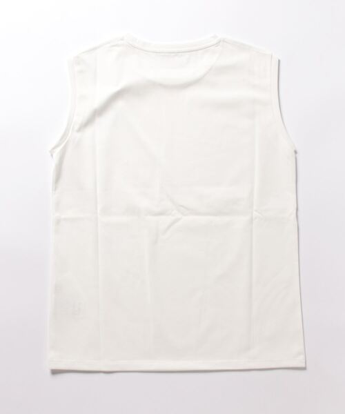 flower（フラワー）の「ベーシックノースリーブトップ（Tシャツ/カットソー・レディース・グレー/ホワイト・FREE）」の3枚目の写真