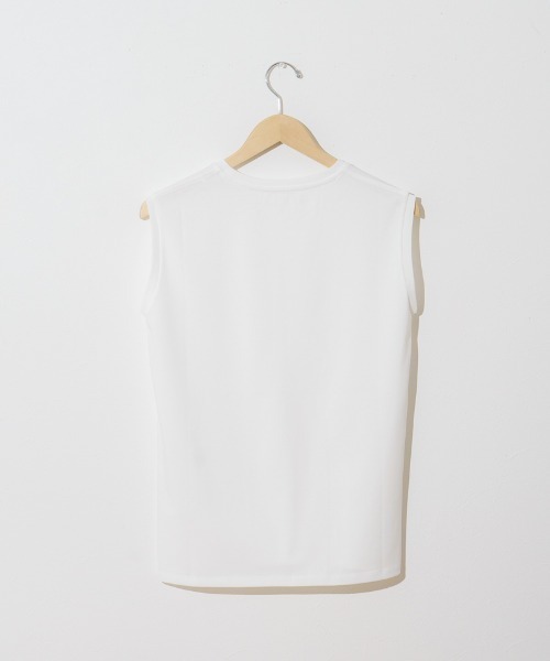 flower（フラワー）の「ベーシックノースリーブトップ（Tシャツ/カットソー・レディース・グレー/ホワイト・FREE）」の5枚目の写真