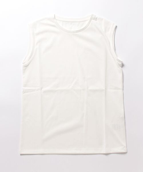 flower（フラワー）の「ベーシックノースリーブトップ（Tシャツ/カットソー・レディース・グレー/ホワイト・FREE）」の11枚目の写真