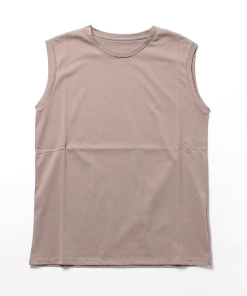 flower（フラワー）の「ベーシックノースリーブトップ（Tシャツ/カットソー・レディース・グレー/ホワイト・FREE）」の12枚目の写真