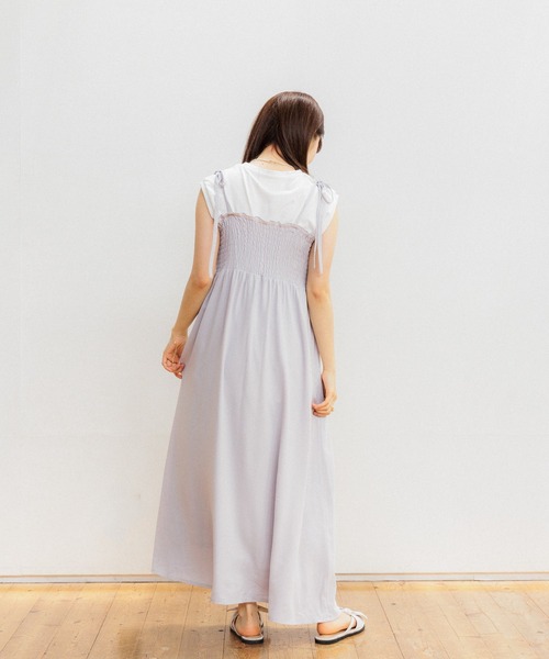 flower（フラワー）の「ベーシックノースリーブトップ（Tシャツ/カットソー・レディース・グレー/ホワイト・FREE）」の19枚目の写真