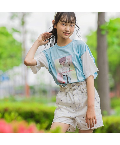 ZIDDY（ジディ）の「ZIDDY/ハート刺繍ショートパンツ(130~160cm)（その他パンツ・キッズ・ブラック系その他/ホワイト系その他・130cm/140cm/150cm/160cm）」の6枚目の写真