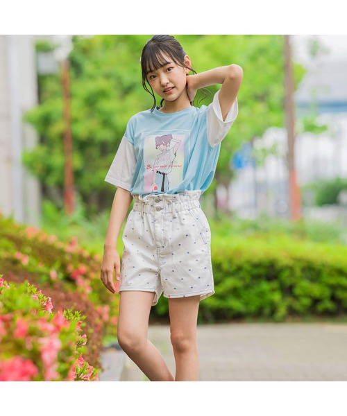 ZIDDY（ジディ）の「ZIDDY/ハート刺繍ショートパンツ(130~160cm)（その他パンツ・キッズ・ブラック系その他/ホワイト系その他・130cm/140cm/150cm/160cm）」の7枚目の写真