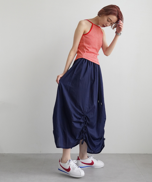 SLOBE citron.（スローブシトロン）の「SLOBE citron.別注【Miller/ミラー】  P rib AIS キャミソール（キャミソール・レディース・サックスブルー/アイボリー/レッド・FREE）」の13枚目の写真