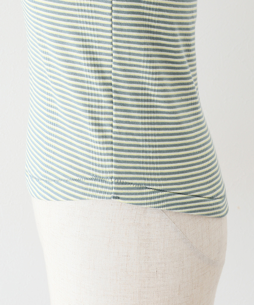 SLOBE citron.（スローブシトロン）の「SLOBE citron.別注【Miller/ミラー】  P rib AIS キャミソール（キャミソール・レディース・サックスブルー/アイボリー/レッド・FREE）」の17枚目の写真