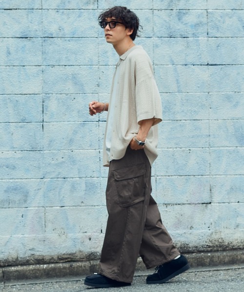 RAGEBLUE（レイジブルー）の「M-65 type military wide cargo pants / M-65/ジャーマンクロスミリタリーワイドカーゴパンツ（カーゴパンツ・メンズ・ホワイト/ブラック/ブラウン/カーキ・SMALL/MEDIUM/LARGE）」の18枚目の写真