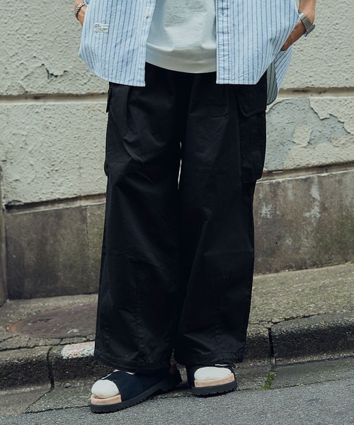 RAGEBLUE（レイジブルー）の「M-65 type military wide cargo pants / M-65/ジャーマンクロスミリタリーワイドカーゴパンツ（カーゴパンツ・メンズ・ホワイト/ブラック/ブラウン/カーキ・SMALL/MEDIUM/LARGE）」の5枚目の写真