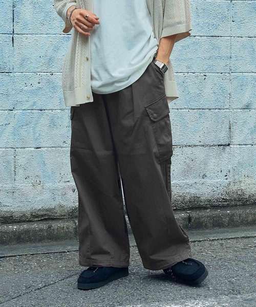 RAGEBLUE（レイジブルー）の「M-65 type military wide cargo pants / M-65/ジャーマンクロスミリタリーワイドカーゴパンツ（カーゴパンツ・メンズ・ホワイト/ブラック/ブラウン/カーキ・SMALL/MEDIUM/LARGE）」の17枚目の写真