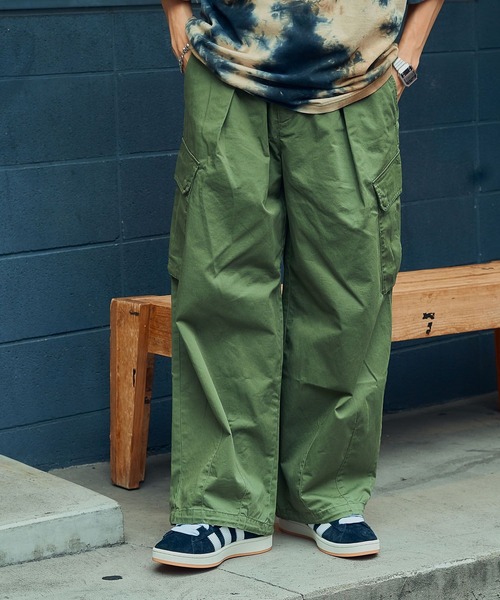 RAGEBLUE（レイジブルー）の「M-65 type military wide cargo pants / M-65/ジャーマンクロスミリタリーワイドカーゴパンツ（カーゴパンツ・メンズ・ホワイト/ブラック/ブラウン/カーキ・SMALL/MEDIUM/LARGE）」の12枚目の写真