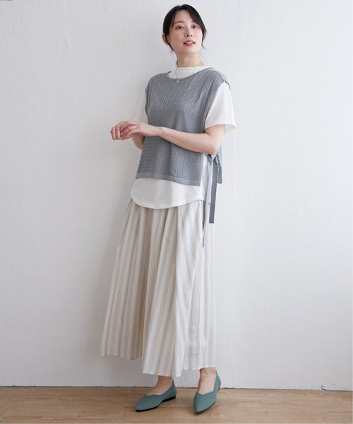 ikka（イッカ）の「【洗える】ニットペタンコパンプス（パンプス・レディース・ブラック/ベージュ/ブラウン/ライトグレー/グリーン/その他1・M/L）」の12枚目の写真