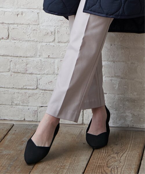 ikka（イッカ）の「【洗える】ニットペタンコパンプス（パンプス・レディース・ブラック/ベージュ/ブラウン/ライトグレー/グリーン/その他1・M/L）」の2枚目の写真