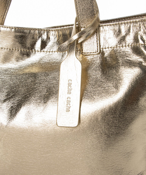 cache cache(カシュ カシュ)の「カシュカシュ cachecache / ソフトメタリックショッパートート(トートバッグ・レディース・シルバー/シルバー系その他/ゴールド・FREE)」の11枚目の写真
