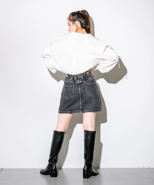 OLIVE des OLIVE（オリーブデオリーブ）の「肩リボンシャツ+キャミセット　1032040030（シャツ/ブラウス・レディース・オフホワイト/ピンク/サックスブルー/チェック・FREE）」の10枚目の写真